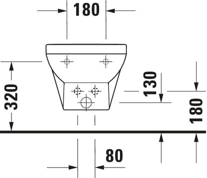 Duravit Duravit No.1 Wall-mounted bidet