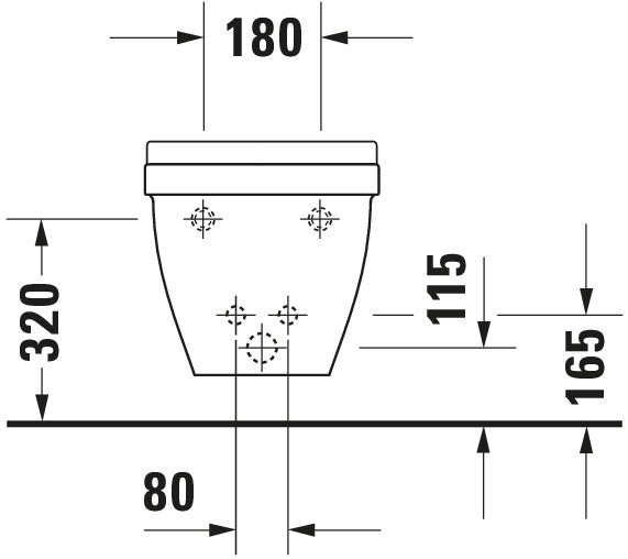 Duravit Starck 3 Wall-mounted bidet