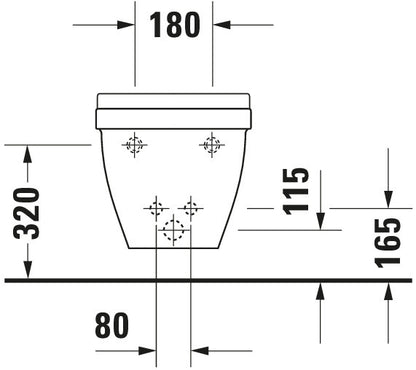 Duravit Starck 3 Wall-mounted bidet