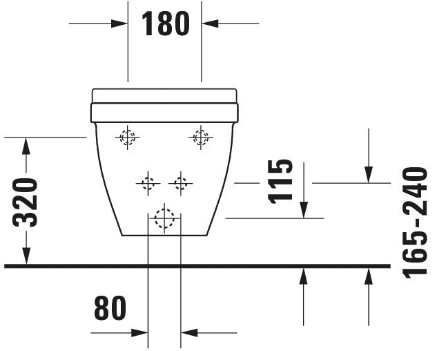 Duravit Starck 3 Wall-mounted bidet