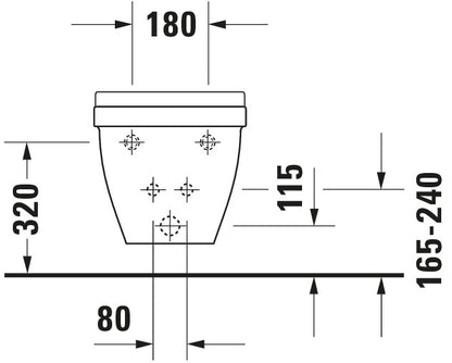 Duravit Starck 3 Wall-mounted bidet
