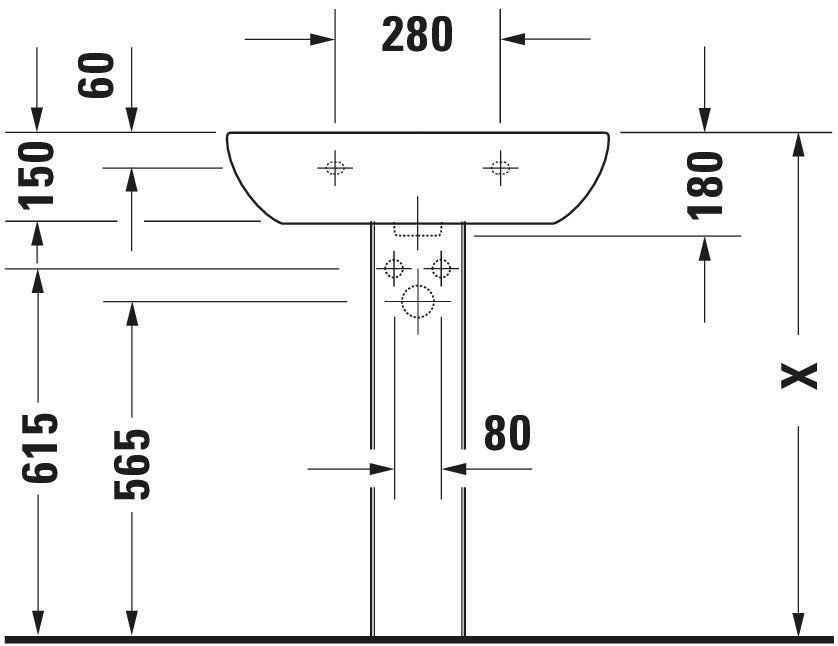 Duravit D-Code Washbasin