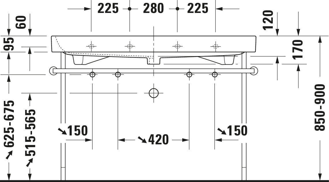 Duravit Happy D.2 Metal console