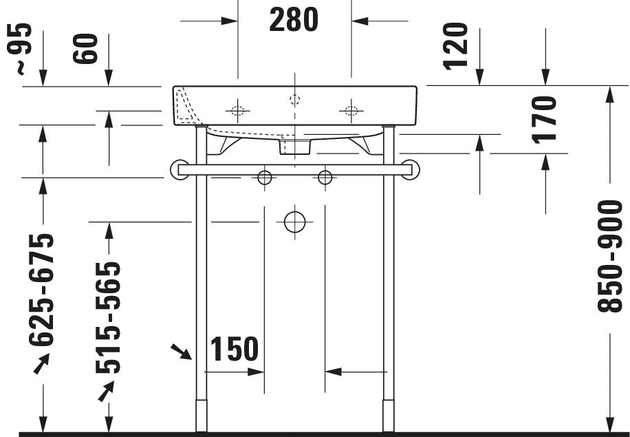 Duravit Happy D.2 Metal console