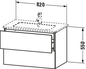 Duravit L-Cube Vanity unit wall-mounted