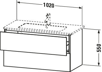 Duravit L-Cube Vanity unit wall-mounted