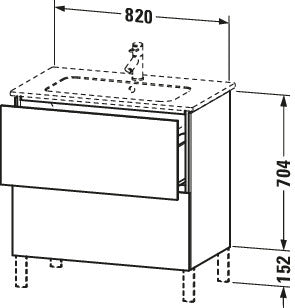 Duravit L-Cube Vanity unit floorstanding