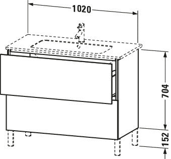Duravit L-Cube Vanity unit floorstanding