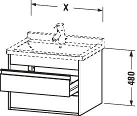 Duravit Ketho Vanity unit wall-mounted