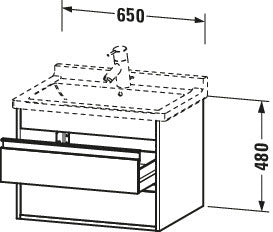 Duravit Ketho Vanity unit wall-mounted