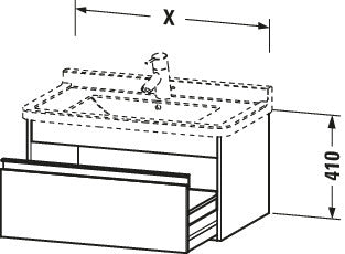 Duravit Ketho Vanity unit wall-mounted