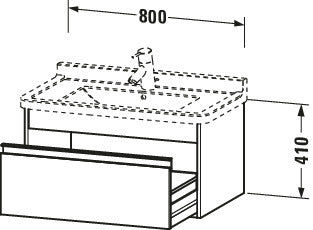 Duravit Ketho Vanity unit wall-mounted