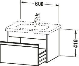 Duravit Ketho Vanity unit wall-mounted