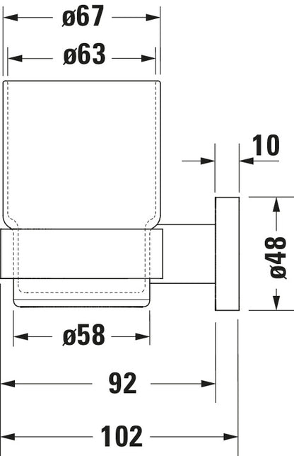 Duravit D-Code Glass holder