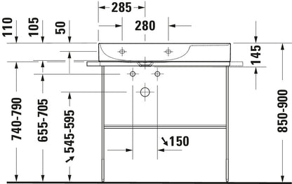 Duravit DuraSquare Metal console