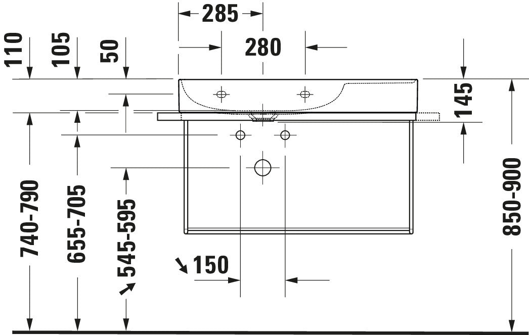 Duravit DuraSquare Metal console