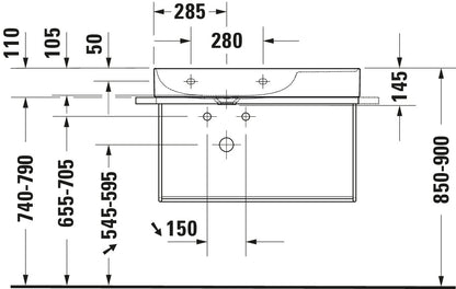 Duravit DuraSquare Metal console