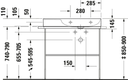 Duravit DuraSquare Metal console