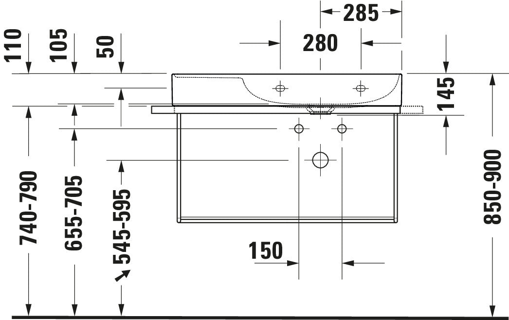 Duravit DuraSquare Metal console