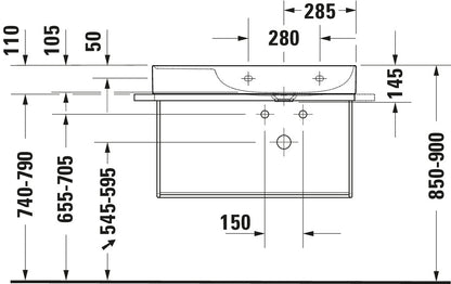 Duravit DuraSquare Metal console