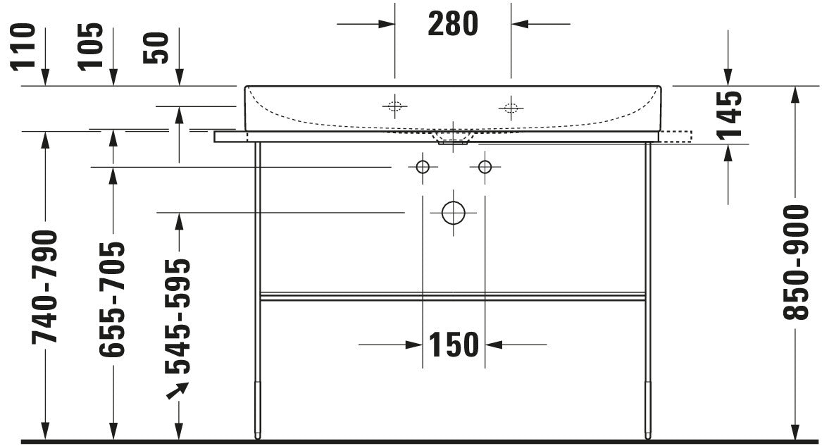 Duravit DuraSquare Metal console