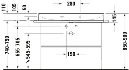 Duravit DuraSquare Metal console