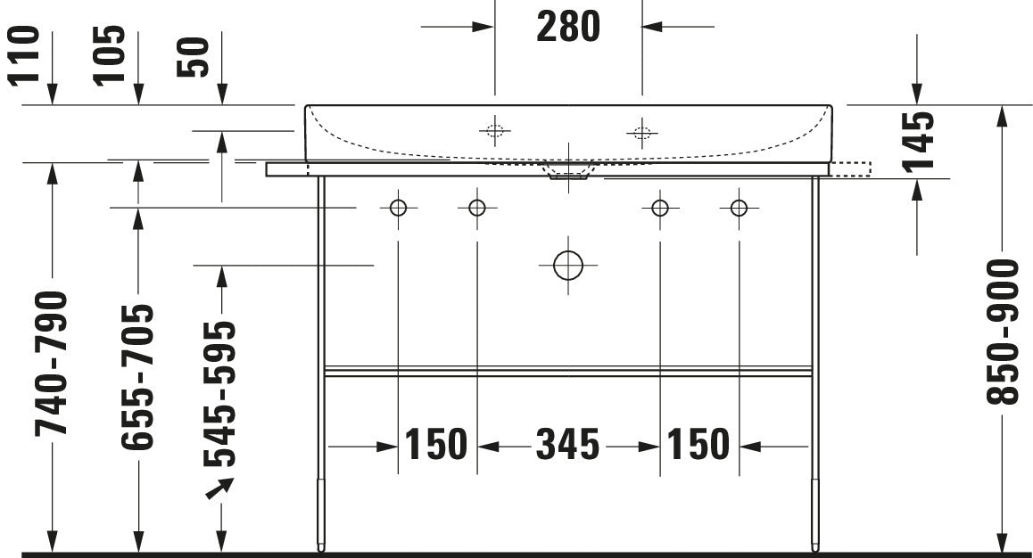 Duravit DuraSquare Metal console