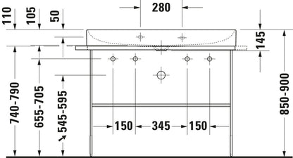 Duravit DuraSquare Metal console