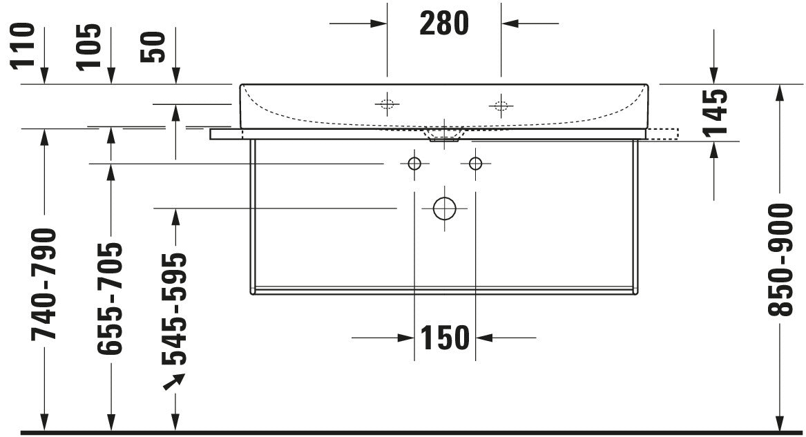 Duravit DuraSquare Metal console