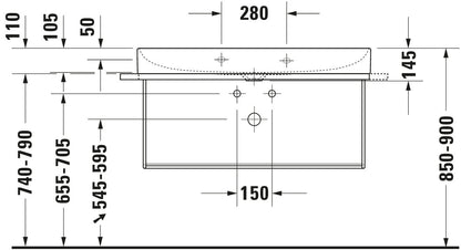 Duravit DuraSquare Metal console
