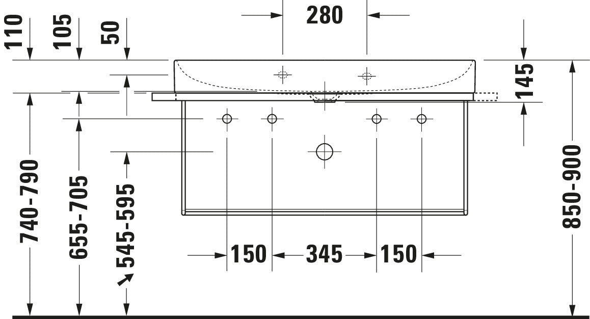Duravit DuraSquare Metal console