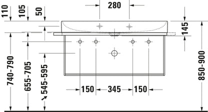 Duravit DuraSquare Metal console