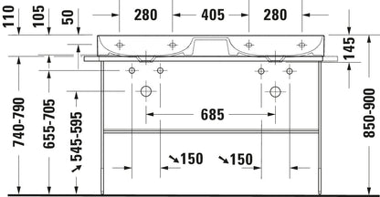 Duravit DuraSquare Metal console