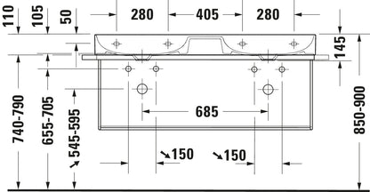 Duravit DuraSquare Metal console