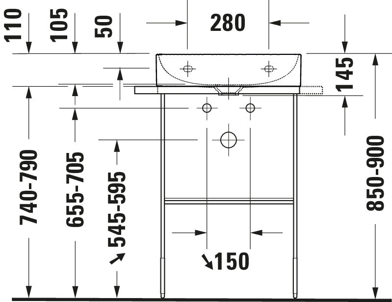 Duravit DuraSquare Metal console