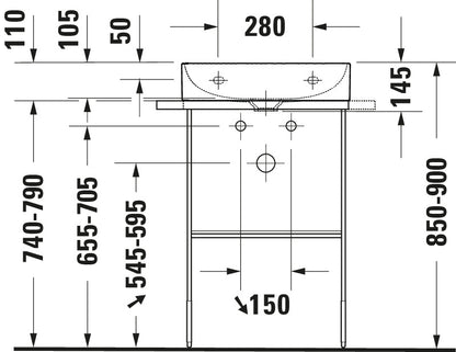Duravit DuraSquare Metal console