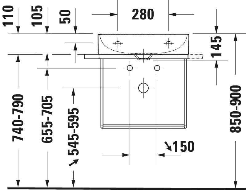 Duravit DuraSquare Metal console