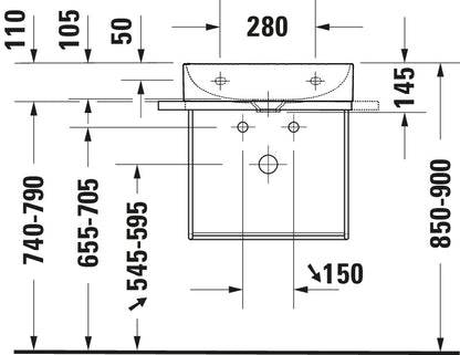 Duravit DuraSquare Metal console