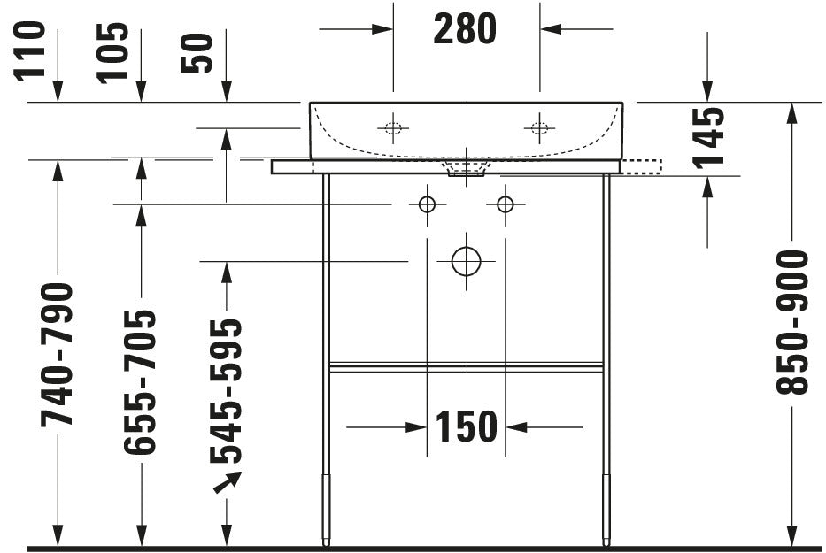 Duravit DuraSquare Metal console
