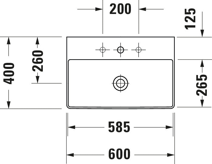 Duravit DuraSquare Washbasin Compact