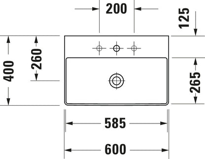 Duravit DuraSquare Washbasin Compact