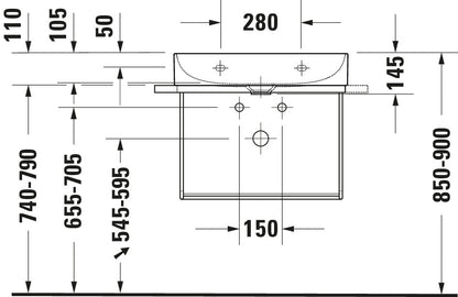 Duravit DuraSquare Washbasin Compact