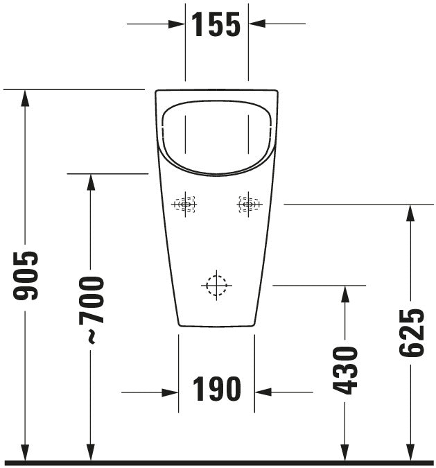 Duravit ME by Starck Waterless urinal Dry