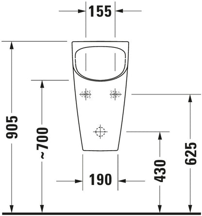 Duravit ME by Starck Waterless urinal Dry