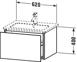 Duravit L-Cube Vanity unit wall-mounted