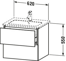 Duravit L-Cube Vanity unit wall-mounted