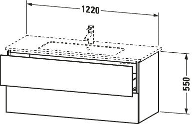 Duravit L-Cube Vanity unit wall-mounted