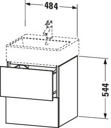 Duravit L-Cube Vanity unit wall-mounted