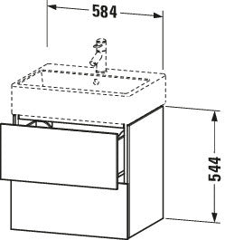 Duravit L-Cube Vanity unit wall-mounted