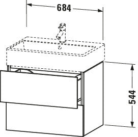 Duravit L-Cube Vanity unit wall-mounted